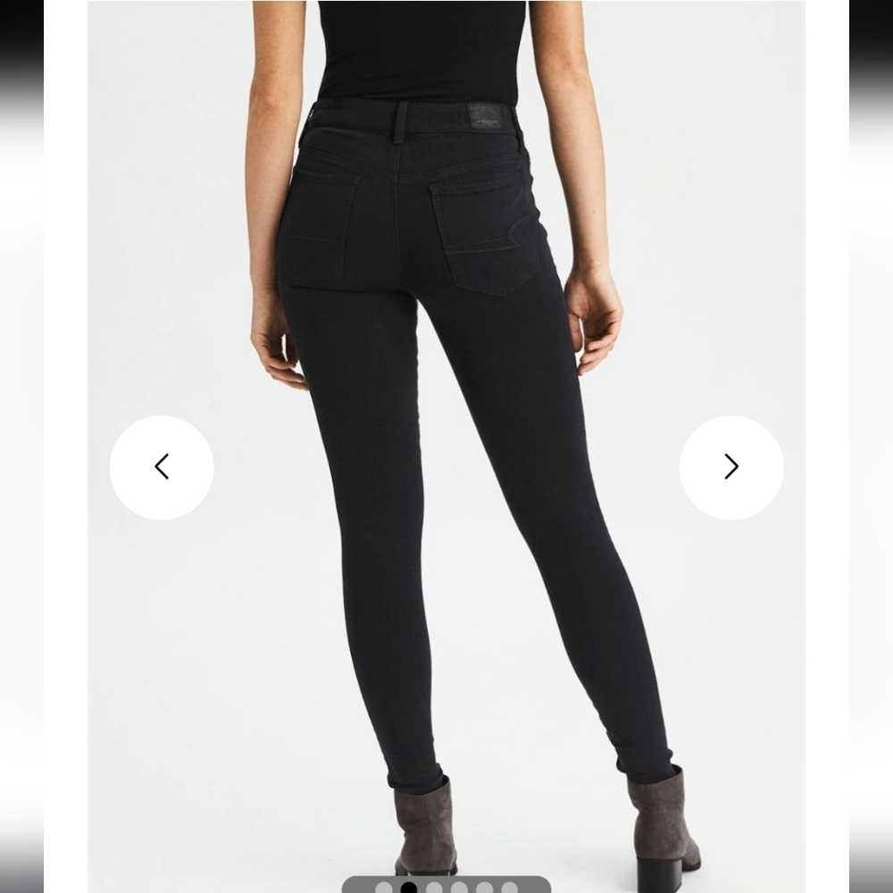 American Eagle Black Skinny Jeans Size 16 Short